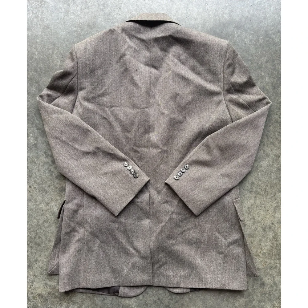 Burberry USA Men's Sports Coat Blazer 42R Wool Gray Jacket Quilted